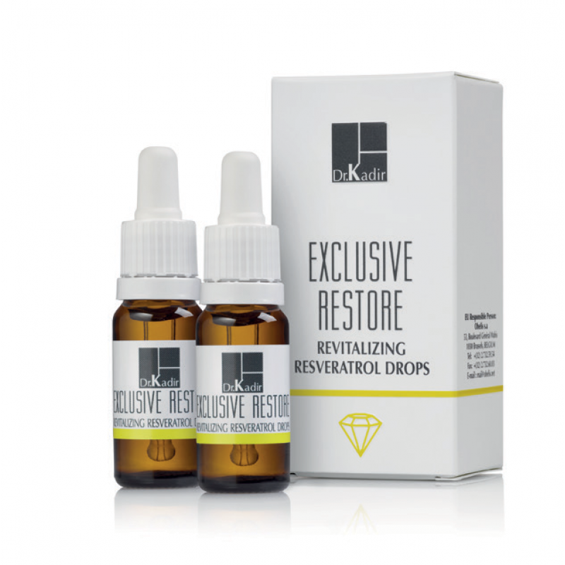 Dr.Kadir-Капли Ресвератрол для восстановления кожи - Exclusive Restore Skin Revitalizing Resveratrol Drops, 2*10 мл.